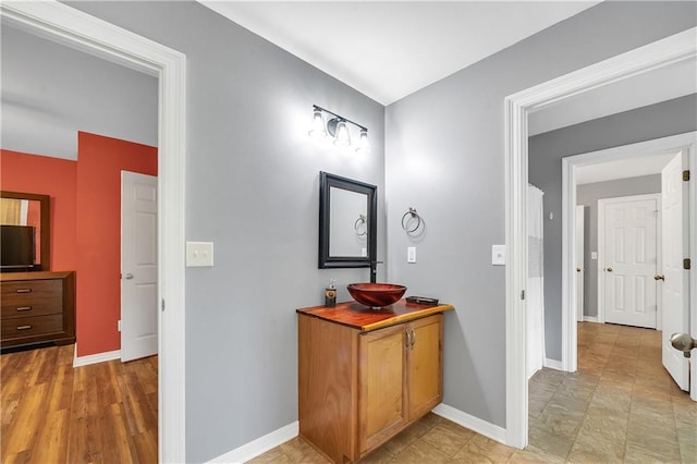 8255A Dixon Rd, Bay Minette, AL 36507 - hallway with baseboards and a sink