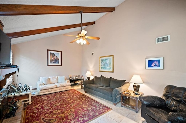 112 Broadmoor Dr, Daphne, AL 36526 - living area featuring tile patterned floors and a ceiling fan