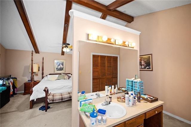 112 Broadmoor Dr, Daphne, AL 36526 - ensuite bathroom with vanity and a ceiling fan