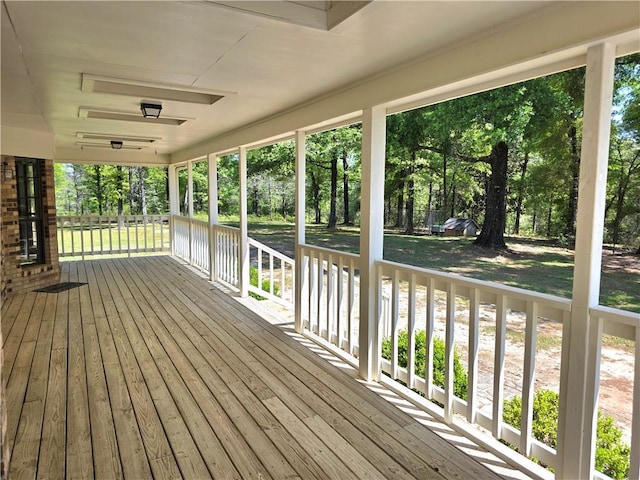 9075 Hamm Cir, Wilmer, AL 36587 - porch with view of scattered trees