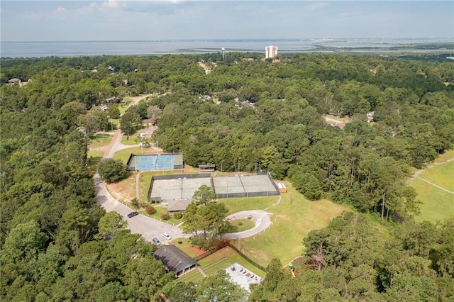 112 Meadow Wood Dr, Daphne, AL 36526 - aerial view of property's location featuring a heavily wooded area and a nearby body of water