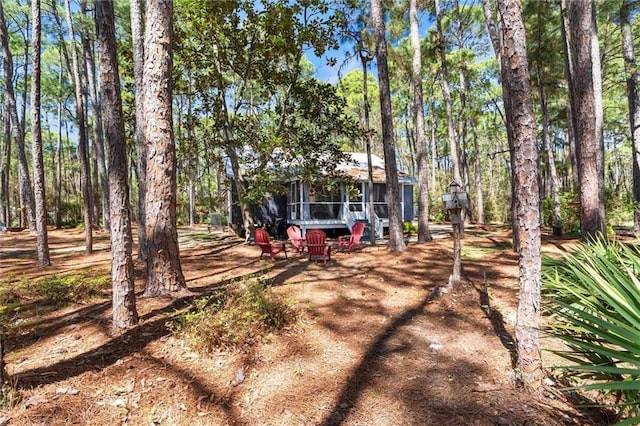 901 La Mothe Pl, Dauphin Island, AL 36528 - view of front of home featuring a sunroom
