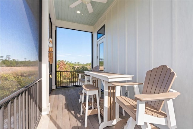 2455 Saltgrass Way, Orange Beach, AL 36561 - sunroom with ceiling fan