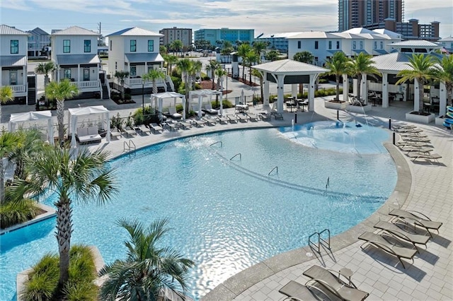 2455 Saltgrass Way, Orange Beach, AL 36561 - community pool featuring a gazebo and a patio