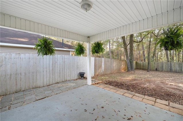 view of patio / terrace with a fenced backyard