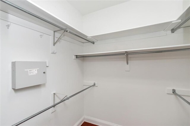 unfurnished room featuring a wealth of natural light, dark wood-type flooring, ceiling fan, and ornamental molding