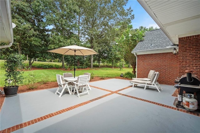 view of patio / terrace featuring grilling area