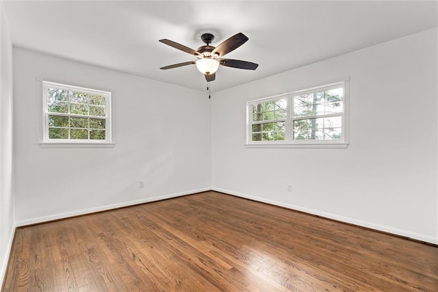 3510 Zimlich Ave, Mobile, AL 36608 - unfurnished room featuring plenty of natural light, ceiling fan, and wood finished floors