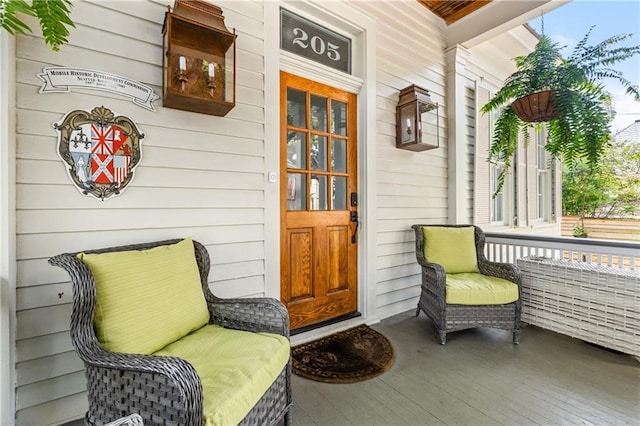 205 George St, Mobile, AL 36604 - view of exterior entry featuring a porch