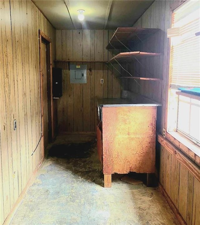 view of horse barn featuring electric panel