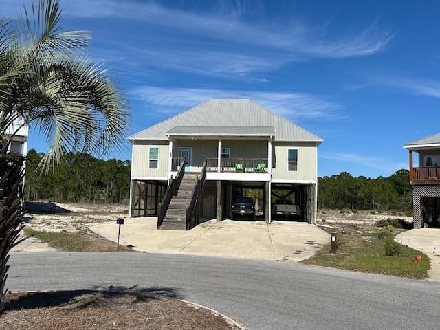 beach home with a balcony