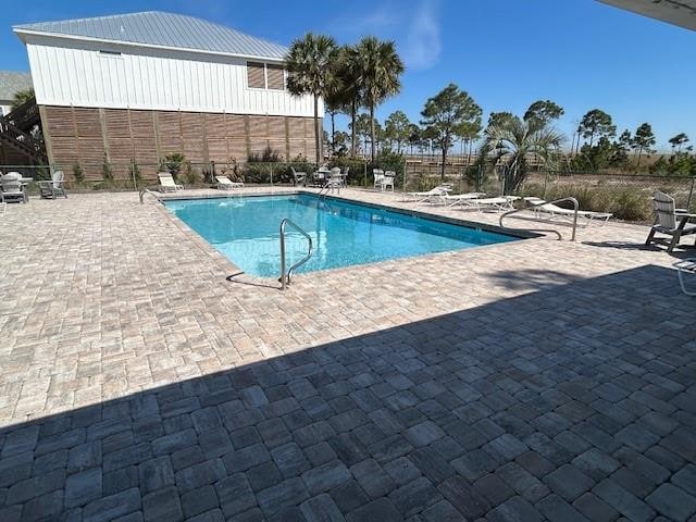 view of pool with a patio area