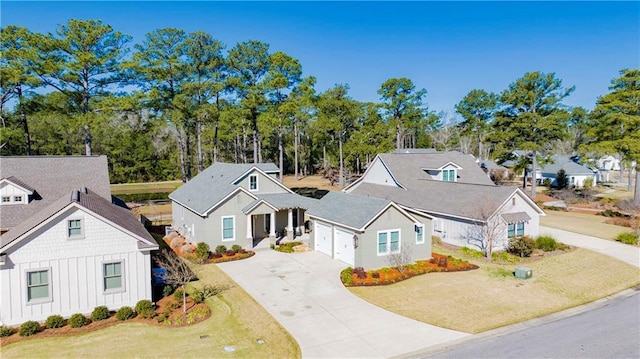 aerial view with a residential view