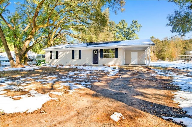 view of ranch-style house