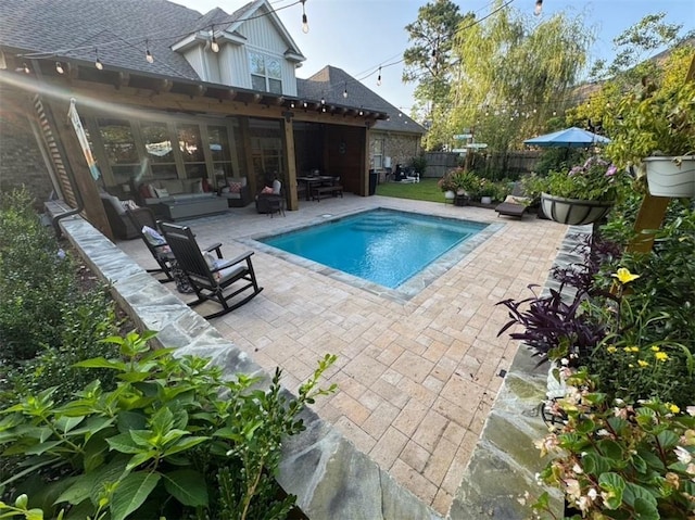 5541 Riverwood Lndg, Theodore, AL 36582 - view of swimming pool with a patio area and an outdoor hangout area