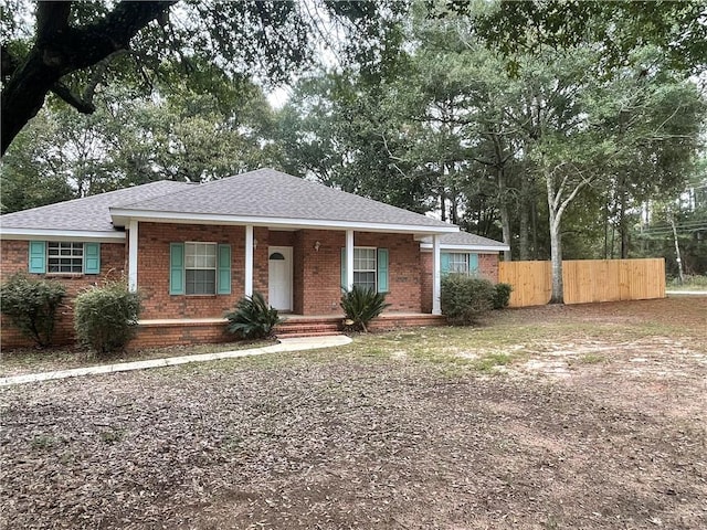 view of ranch-style home