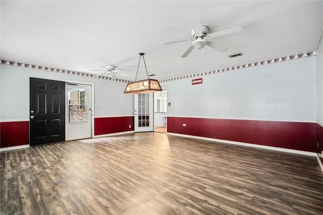 5175 Somerset Dr W, Mobile, AL 36619 - spare room featuring a ceiling fan, wood finished floors, and baseboards