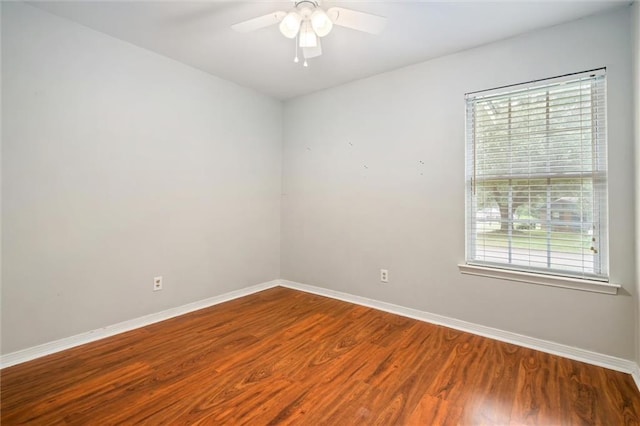5175 Somerset Dr W, Mobile, AL 36619 - unfurnished room featuring baseboards, wood finished floors, and ceiling fan