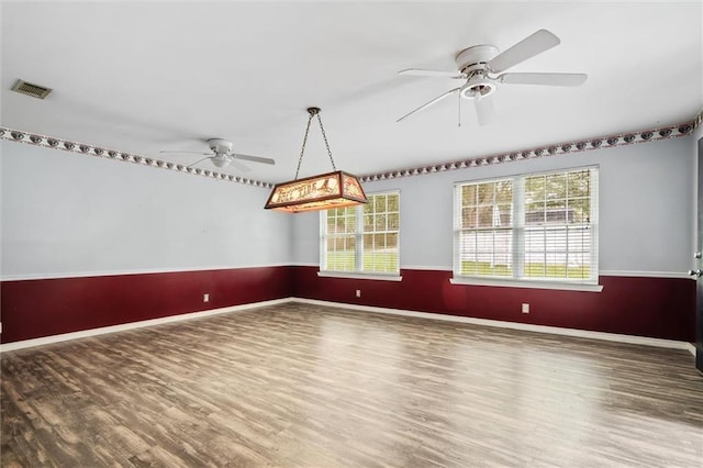 5175 Somerset Dr W, Mobile, AL 36619 - spare room with ceiling fan, wood finished floors, and plenty of natural light