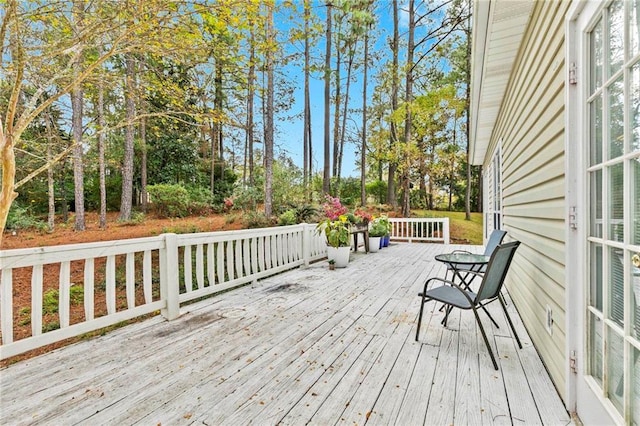 view of wooden terrace