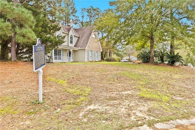 view of front of house featuring covered porch