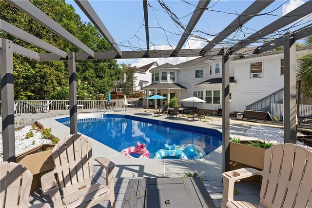 view of pool with a patio area