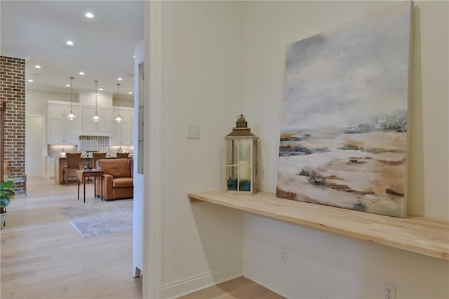 8529 Crepe Myrtle Ct, Mobile, AL 36619 - interior space featuring recessed lighting, baseboards, and light wood-style floors