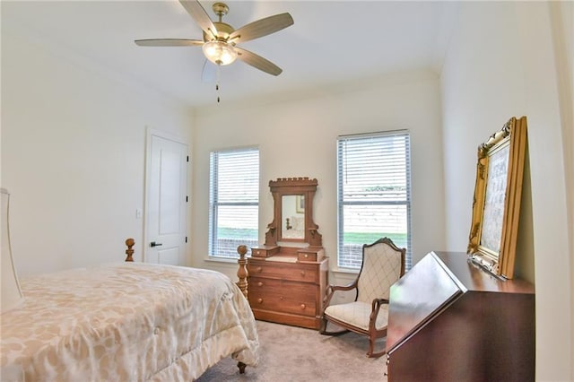 8529 Crepe Myrtle Ct, Mobile, AL 36619 - bedroom featuring carpet flooring, ceiling fan, and multiple windows