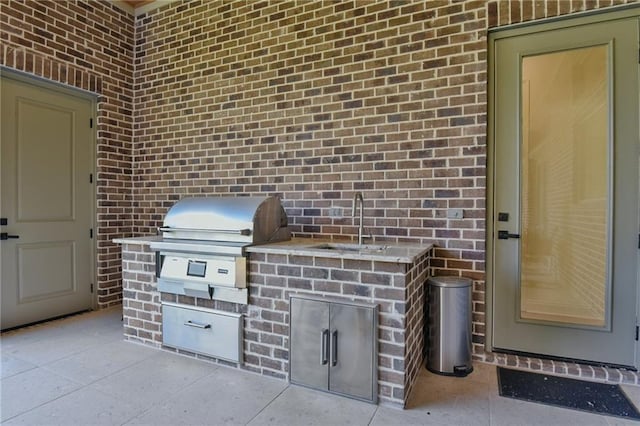 8529 Crepe Myrtle Ct, Mobile, AL 36619 - view of patio featuring grilling area, exterior kitchen, and a sink