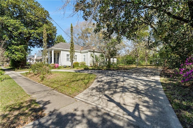 201 Catherine St S, Mobile, AL 36604 - view of front of home featuring concrete driveway and a front yard