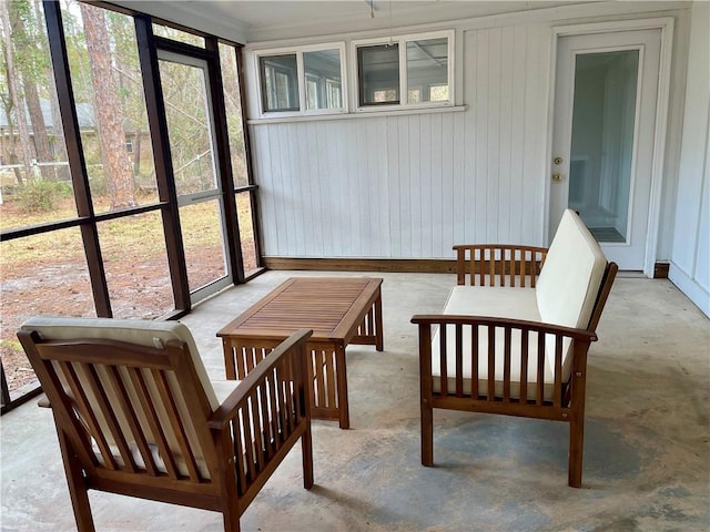 view of sunroom