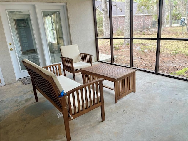 view of sunroom