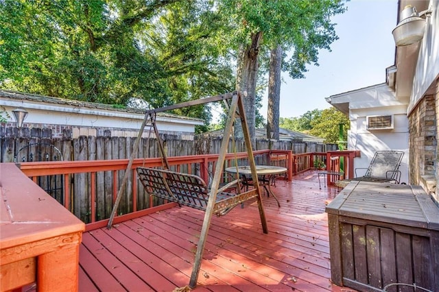 wooden deck with fence