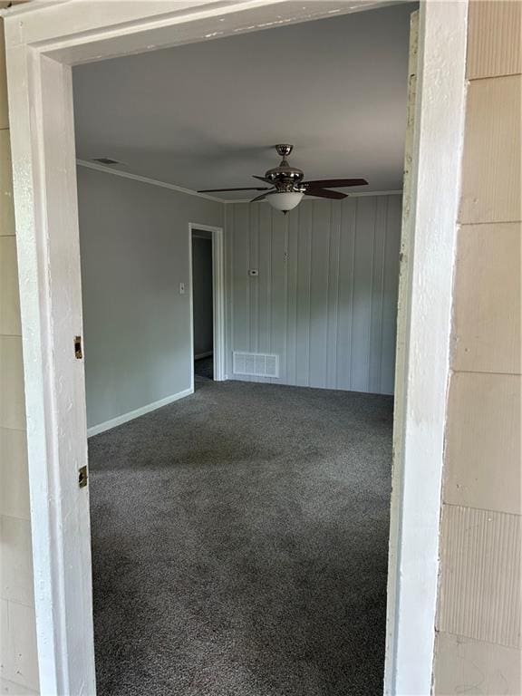 3052 Jane St, Mobile, AL 36606 - carpeted empty room with ceiling fan and visible vents