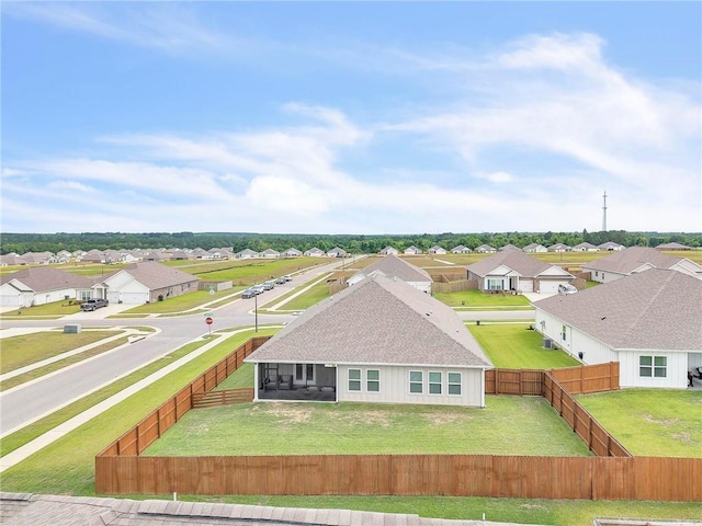 aerial perspective of suburban area