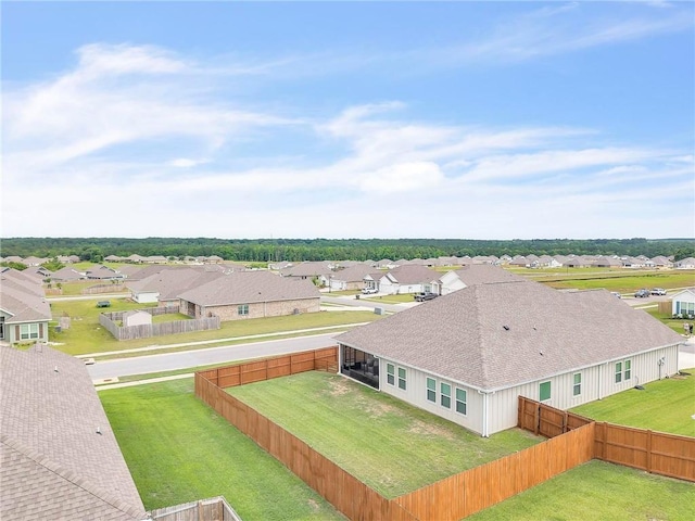 aerial view of residential area