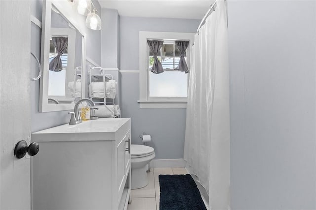 1704 Laurel St, Mobile, AL 36604 - bathroom with vanity, tile patterned floors, and a shower with curtain