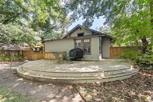 1704 Laurel St, Mobile, AL 36604 - back of house featuring a wooden deck and a gate
