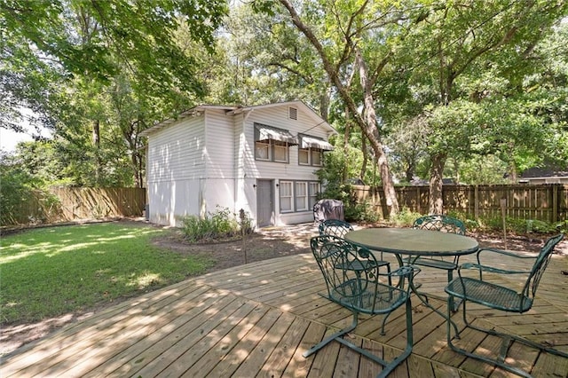 1704 Laurel St, Mobile, AL 36604 - deck featuring a fenced backyard and outdoor dining space