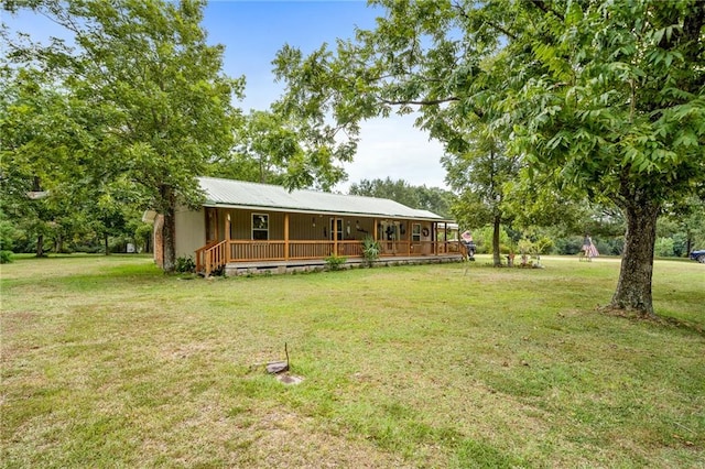 view of yard featuring a porch