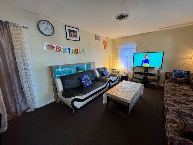 view of carpeted living room