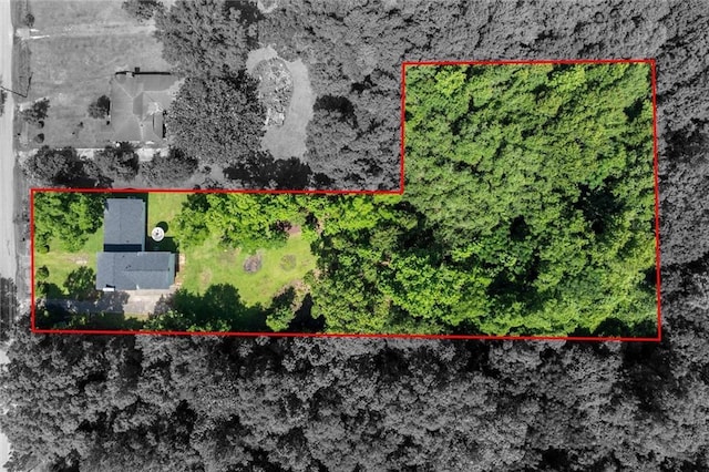 8520 Lebaron Ave W, Citronelle, AL 36522 - aerial overview of property's location featuring property parcel outlined