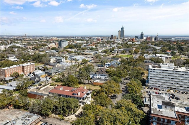 bird's eye view featuring a city view