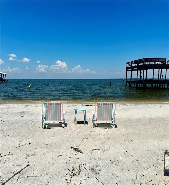 2528 Bridgeview Dr, Dauphin Island, AL 36528 - dock with view of water and beach
