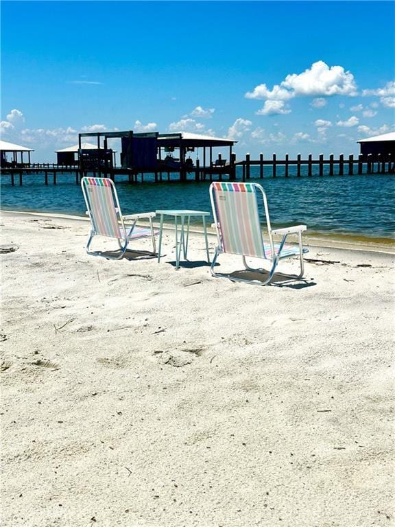 2528 Bridgeview Dr, Dauphin Island, AL 36528 - view of pool with view of water and beach