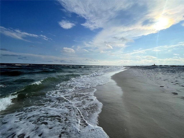 property view of water with a view of the beach