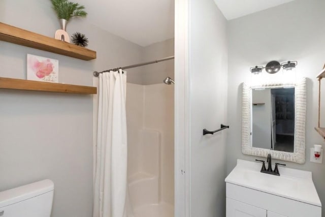 11525 Lott Rd, Chunchula, AL 36521 - bathroom with vanity and curtained shower