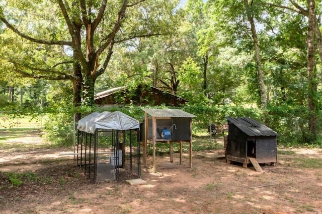 11525 Lott Rd, Chunchula, AL 36521 - view of yard featuring exterior structure, an outdoor structure, and a detached carport