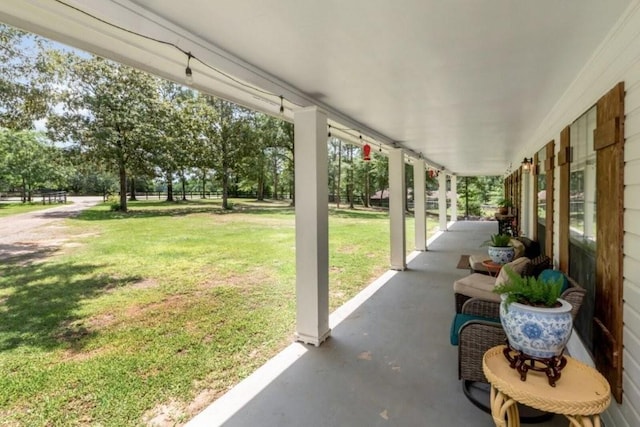 11525 Lott Rd, Chunchula, AL 36521 - covered porch with a yard