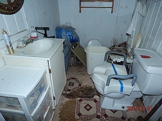 interior space featuring laundry area and a sink